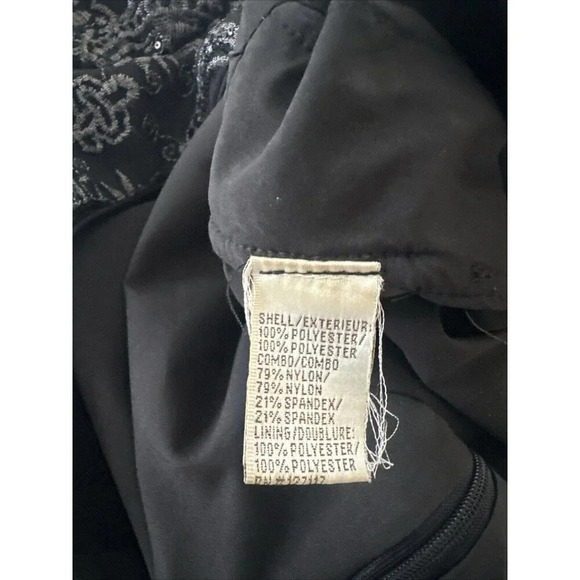 Badgley Mischka  Women’s Romper Corrine Black and Silver Sequin 6 - Picture 7 of 16